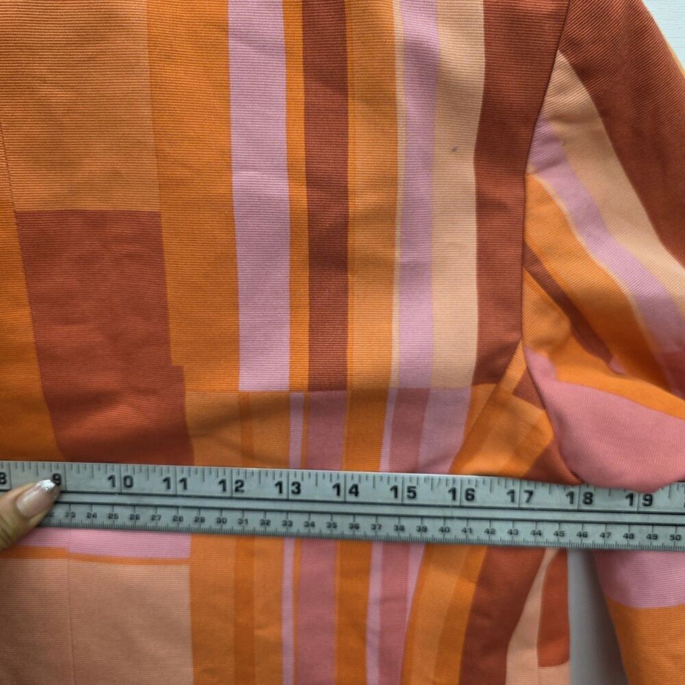 Lafayette 148 Peach Color Block Multicolor Blazer… - image 8